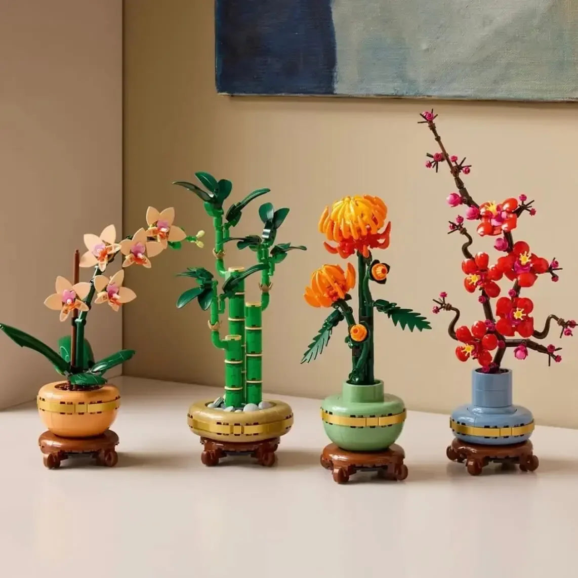 Orchid Bamboo Chrysanthemum Plum Blossom Building